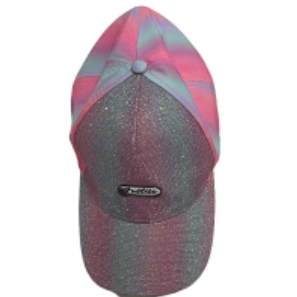 NWOT Justice Glittery Pink and Blue Teen Hat